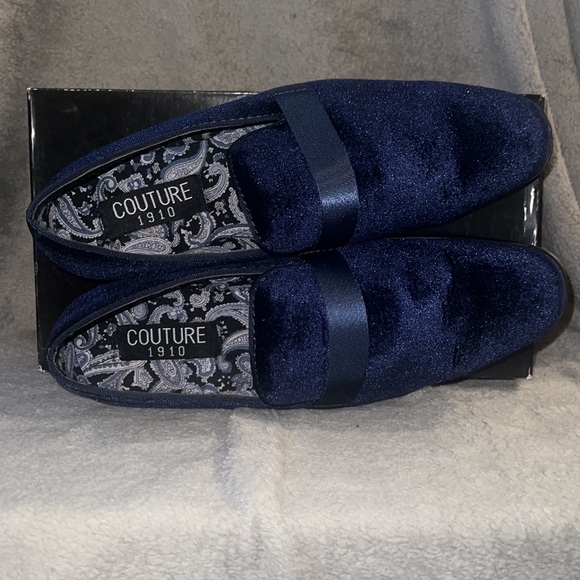 Mens size 11.5 Navy Blue Velvet loafers - Picture 4 of 5
